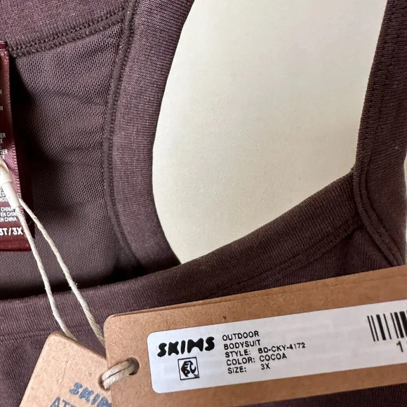 NWT SKIMS OUTDOOR BODYSUIT COLOR‎ COCOA SIZE 3X - Picture 4 of 4